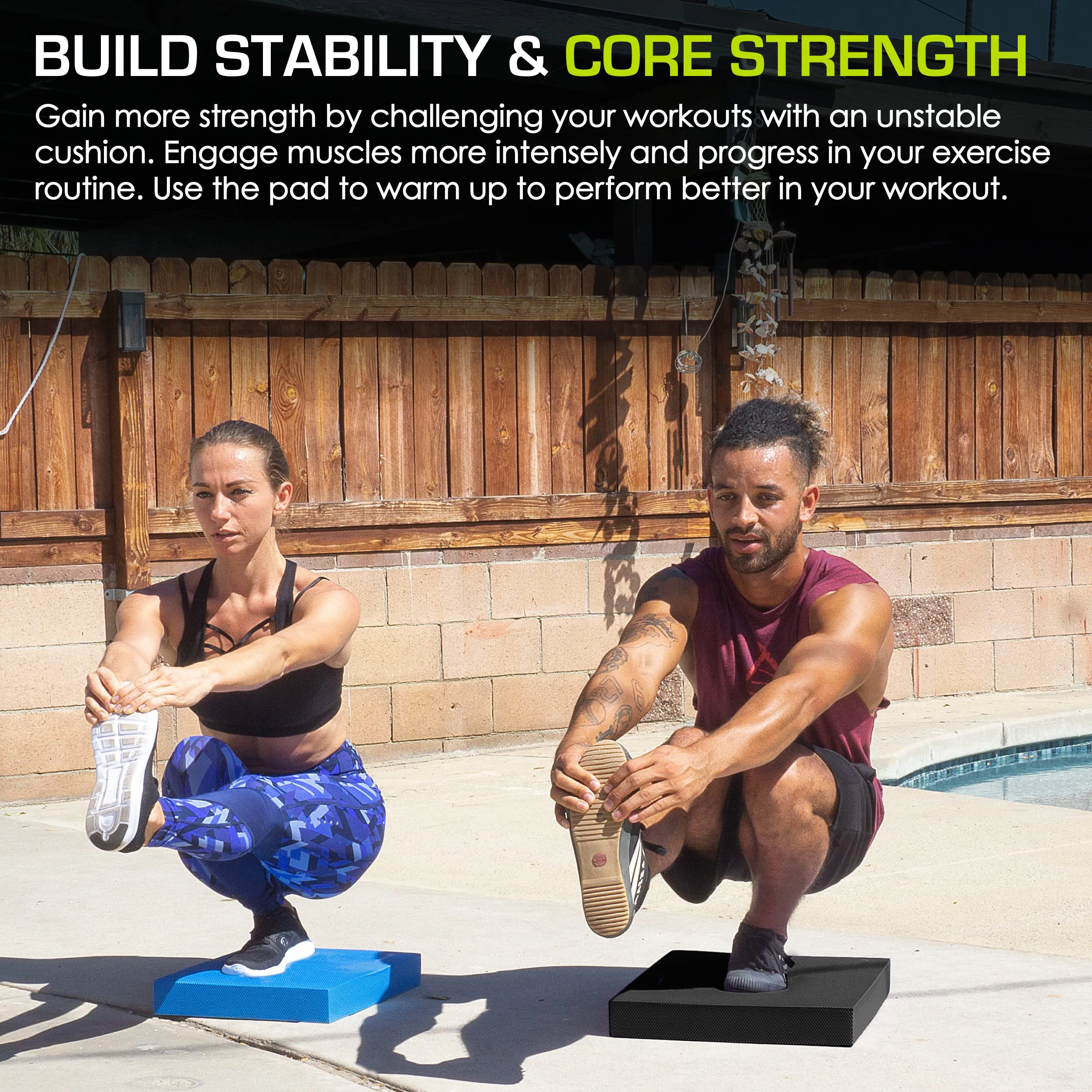 Non-Slip Exercise Balance Pad Mat Kneeling Pads Yoga Cushion Foam Balance Pad Waist Abdomen Exercise Fitness Mat Equipment
