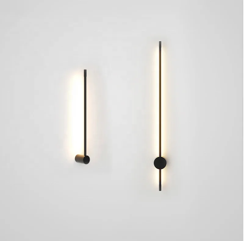 
High quality black mirror vanity light long bar led wall lamp 