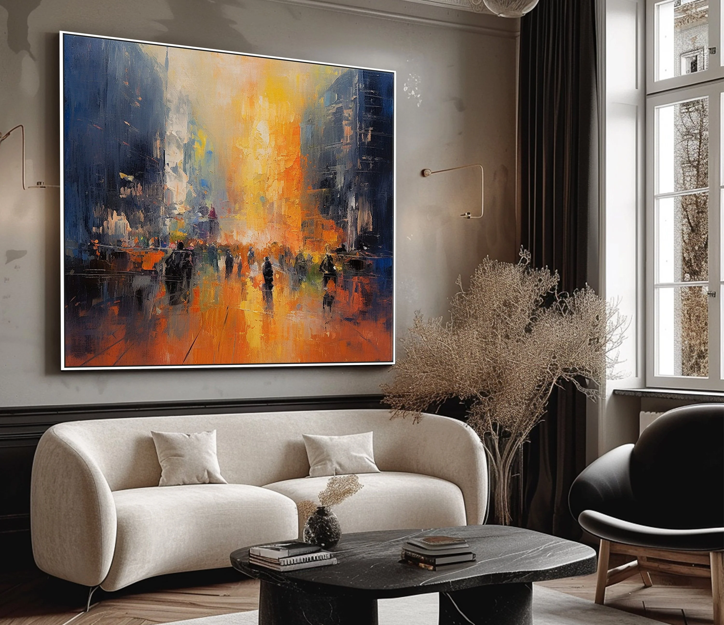 Customized Abstract Original African People Oil Painting on Canvas Pure Handmade Picture Artwork for Home Decoration