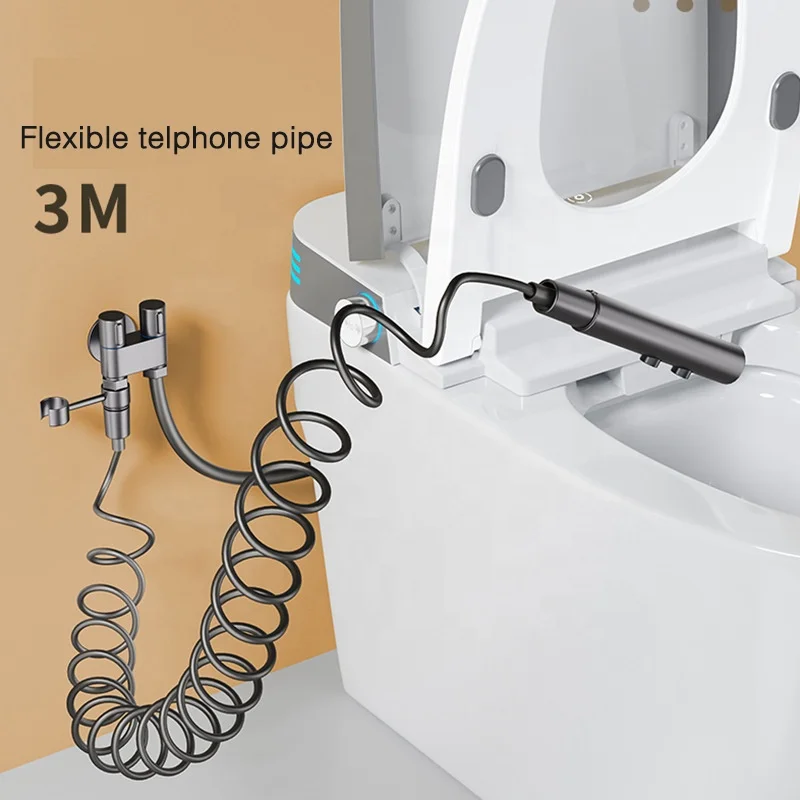 bathroom ABS handheld bidet spray set toilet companion modern sprayer shattaf toilet bidet faucet with telphone pipe