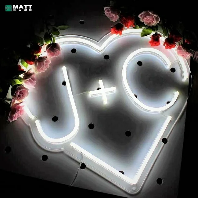 
Matt factory dropshipping you&me neon led sign better together neon words love wedding led lettters customized neon lights 