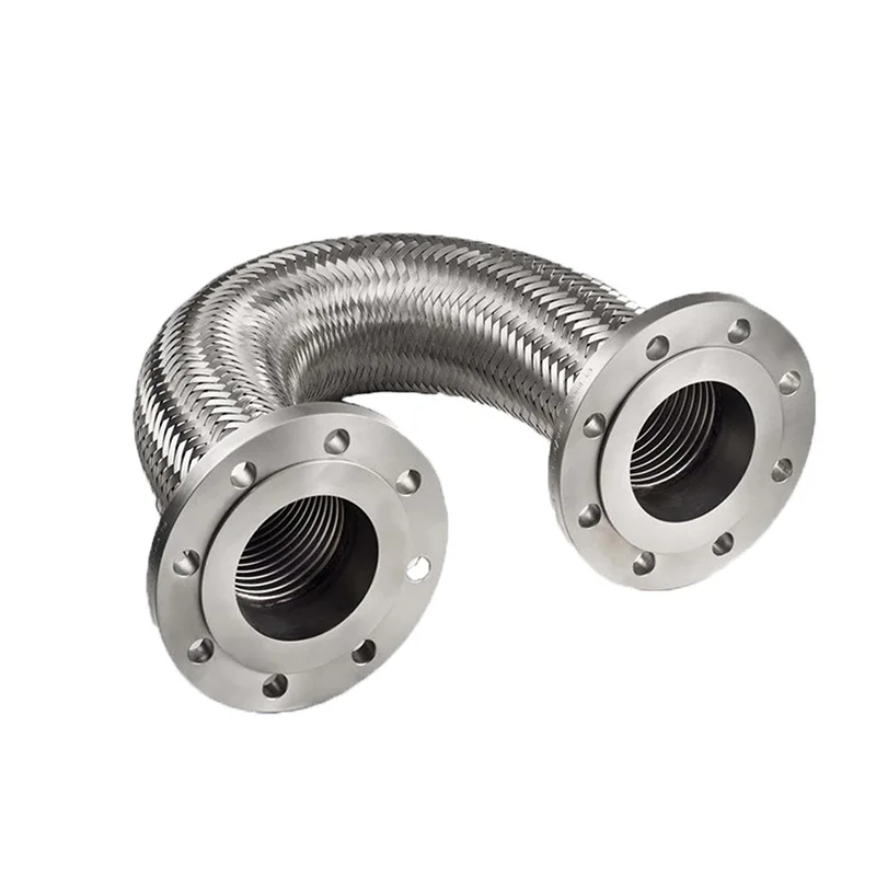 304/316/316l Braided Metal Flexible Tube Hose With Flange Stainless Steel Metal Tube