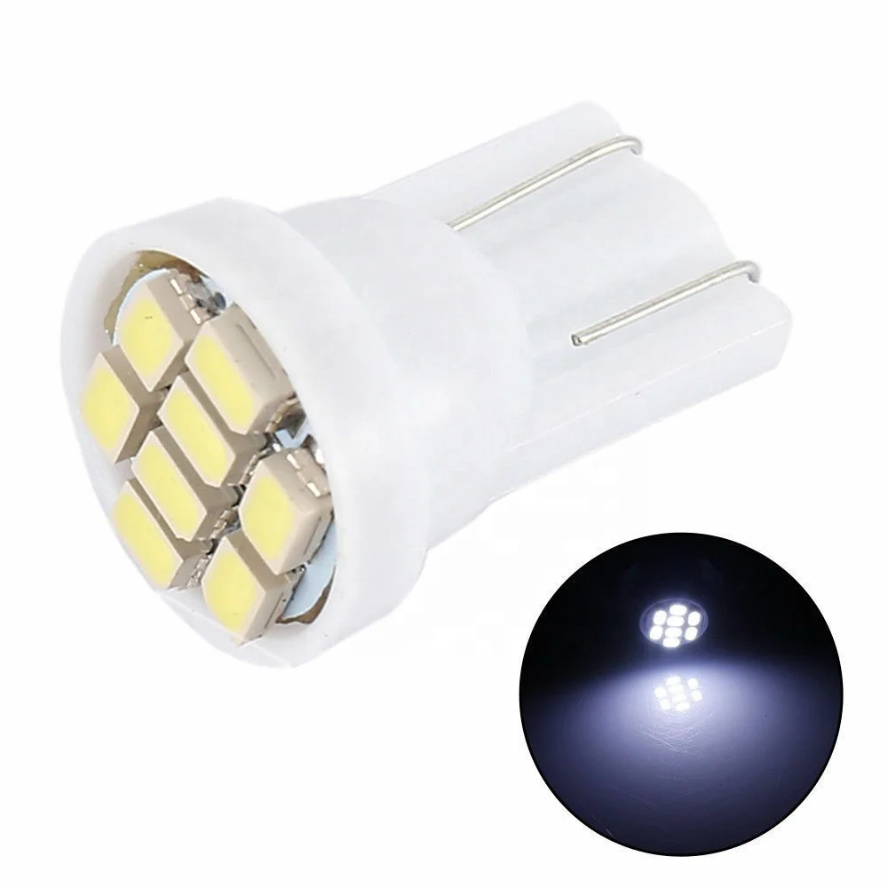 Wholesale Car reading Reverse License plate W5W 1206 LED Interior Light Super Bright T10 Cool White 8SMD LED light bulbs