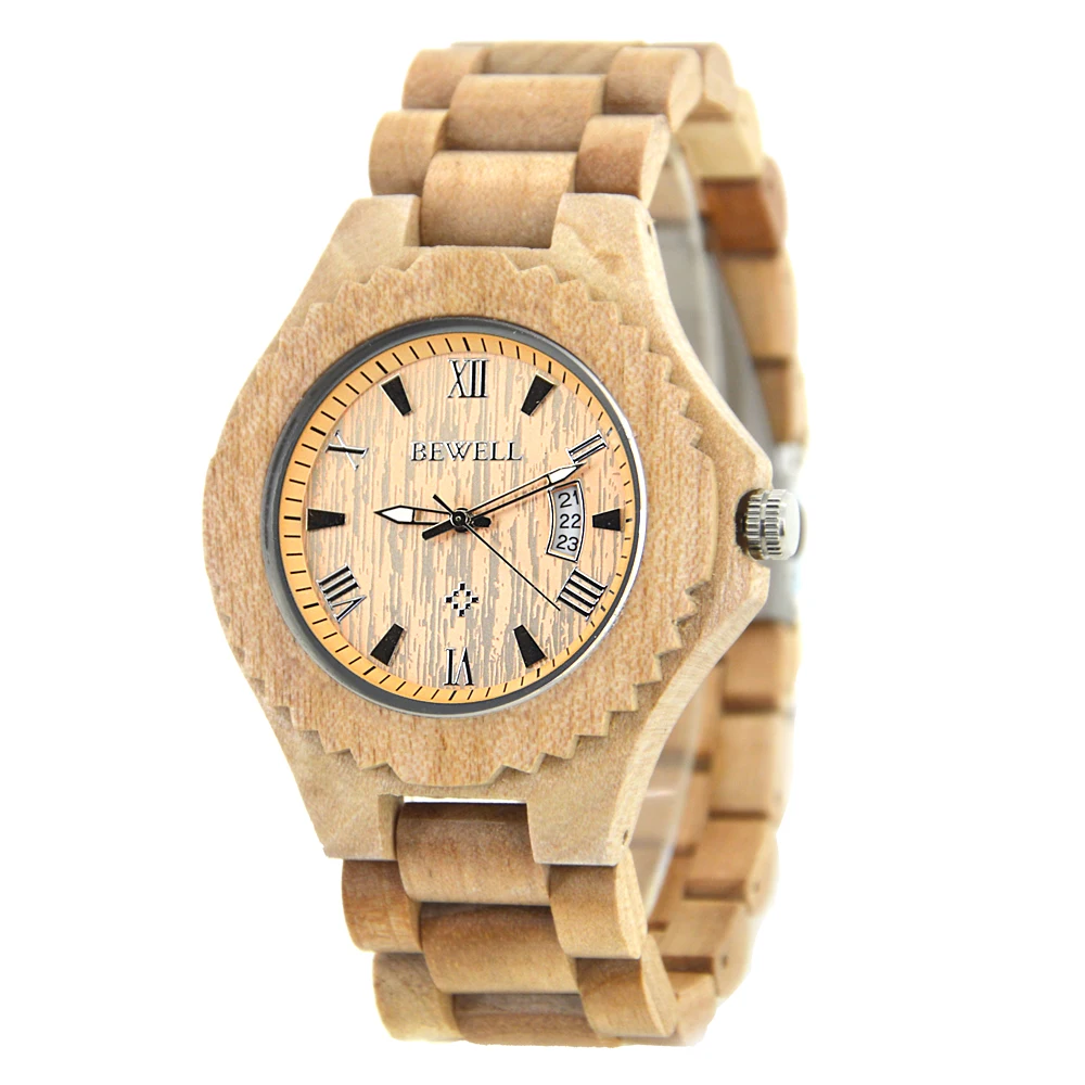wholesale cheap BEWELL wooden watch men watch big discount for the mid-year