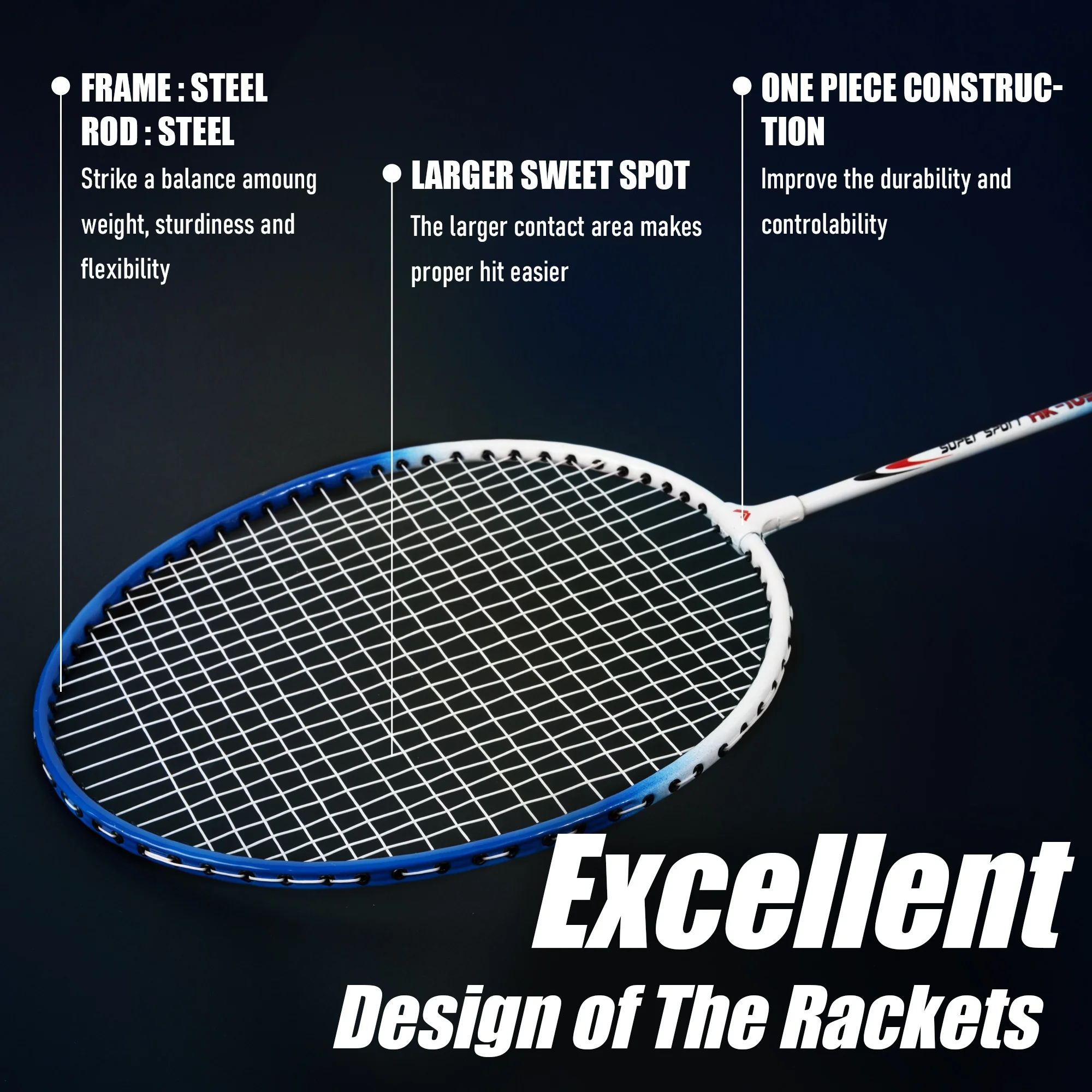 Wellcold top sale nice quality  factory badminton racket,badminton set nyoln net