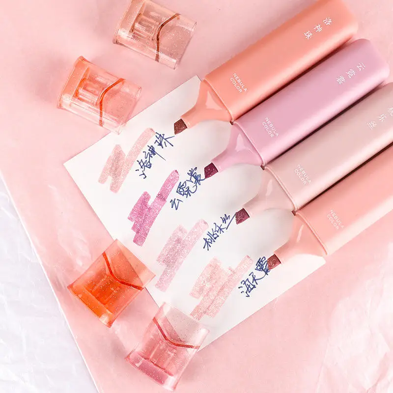 School Supplies Set Stationery Glittering Color Highlighter Student Marker 4 Color Highlighter Markers