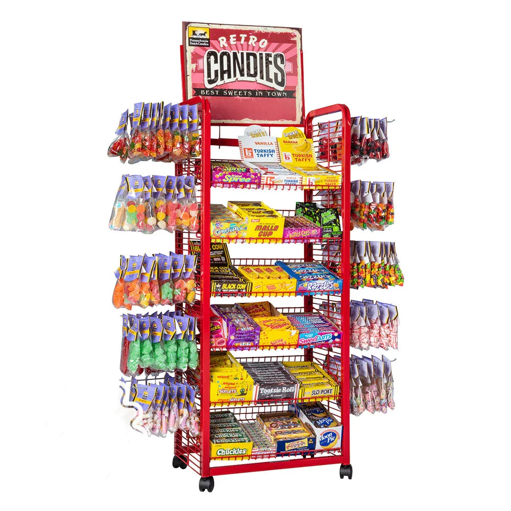 Customized Floor Standing  Metal Candy Display Rack for Candy Store