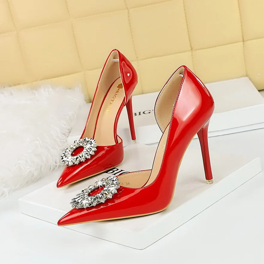 New Arrival Jelly Pointed toe High heels pumps ladi shoe Beauty Comfort shoes women