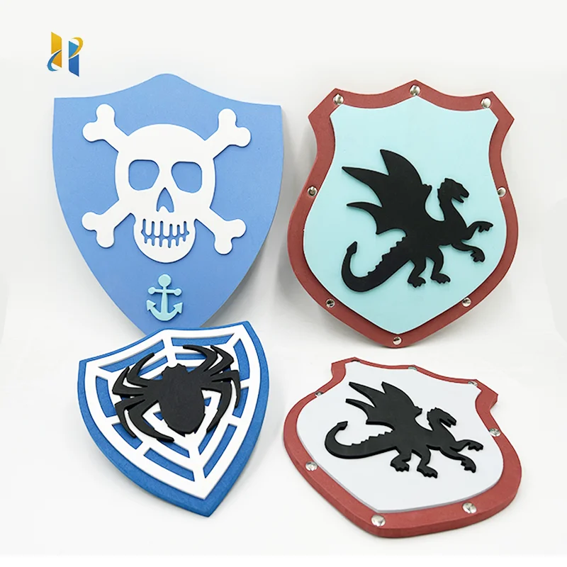 HYH Wholesale Custom Safe Soft Eva Foam Mini Kids Medieval Knight Toy Shield