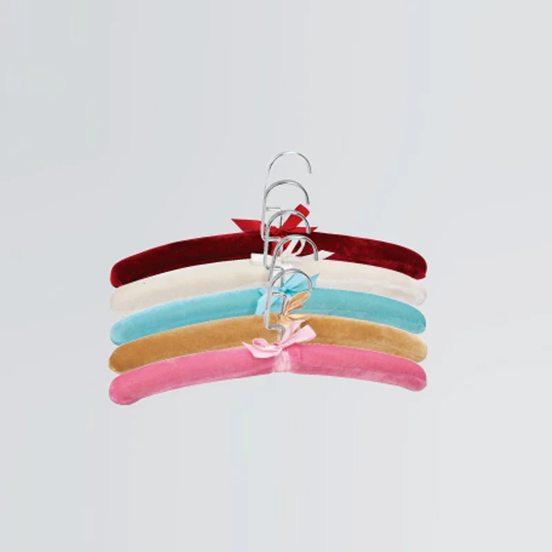 High Quality Custom Made Color Satin Dress hangers For Cloths