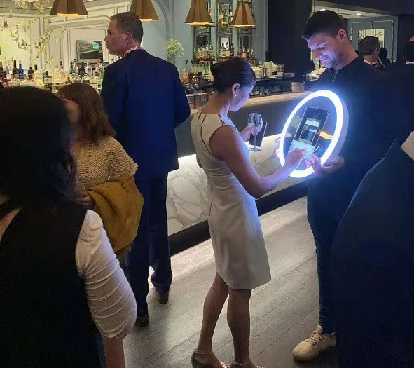 Slow Motion Portable 360 Degree rotating Photo Booth 360 Selfie Platform Photobooth wall mounted or backpack belt or handheld