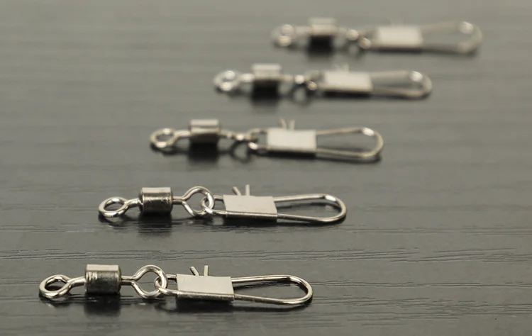 High quality Fishing Swivel american swivel Connector Rings Solid Alloy Snapping B-Type for Fishing Lure Accessories in store