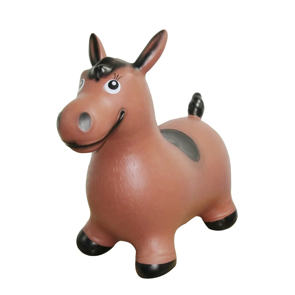 
OEM design Hot sales brown Donkey Inflatable Jumping animal for kids  (1600291250336)