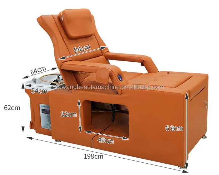 Massage Spa Shampoo Bed Water Storage Type Hair Salon Head Basin Chair With Water Circulation and Tank