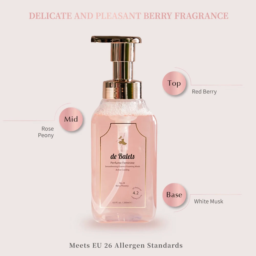 Wholesaler de Balets Antibacterial Intimate Care Berry Flowery 200Ml Intimate Cleansing Mousse