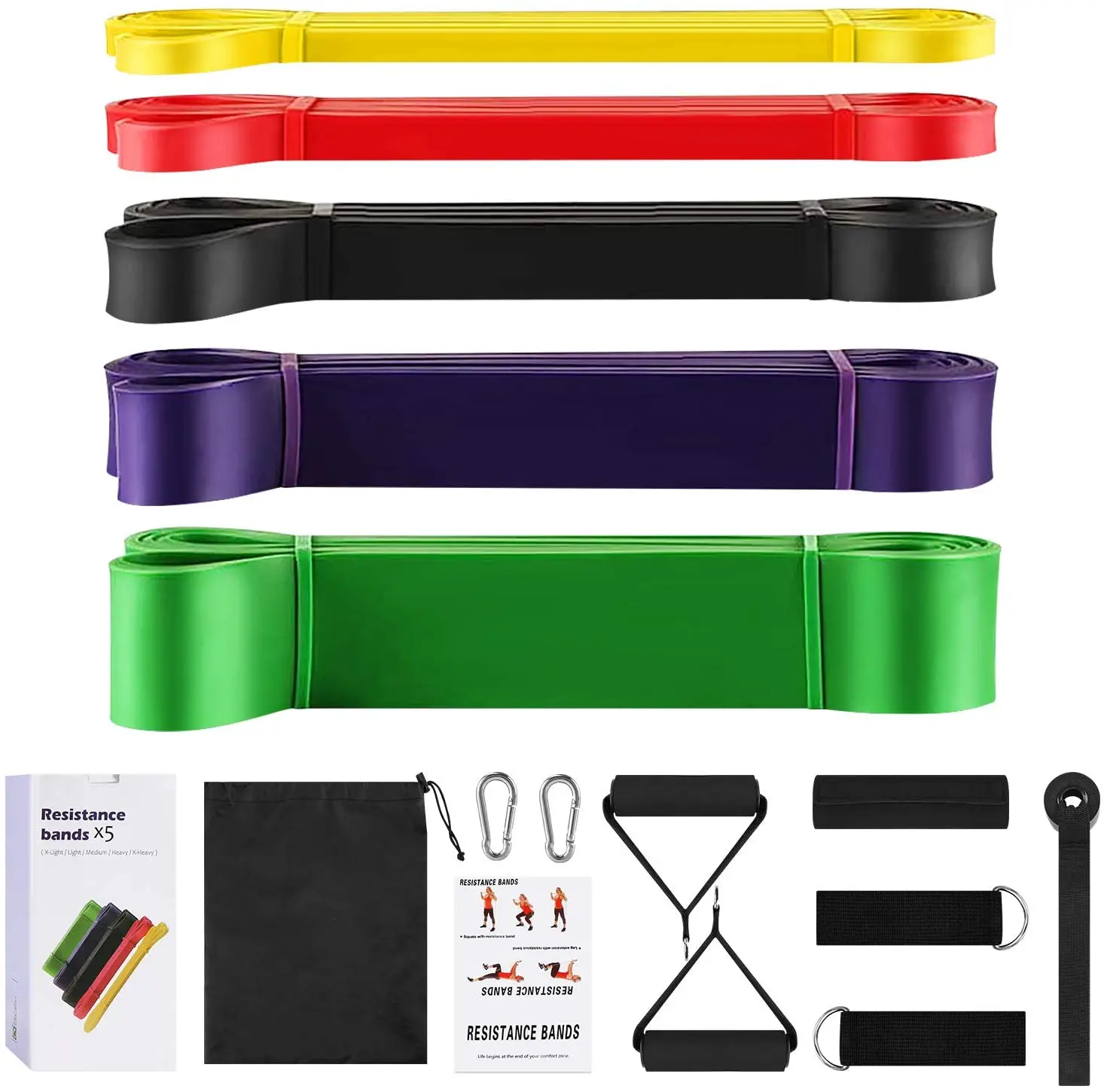 2021 Custom Logo Elastic Private Exercise Speargun Heat Fitness Resistance Latex Rubber band Pull Up Assistance Bands