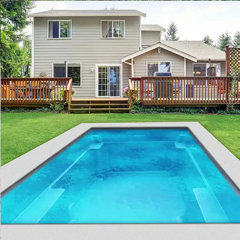 stock swim pool spa 8m 4m 6m large frp home modern above ground inground outdoor fiberglass swimming pool price
