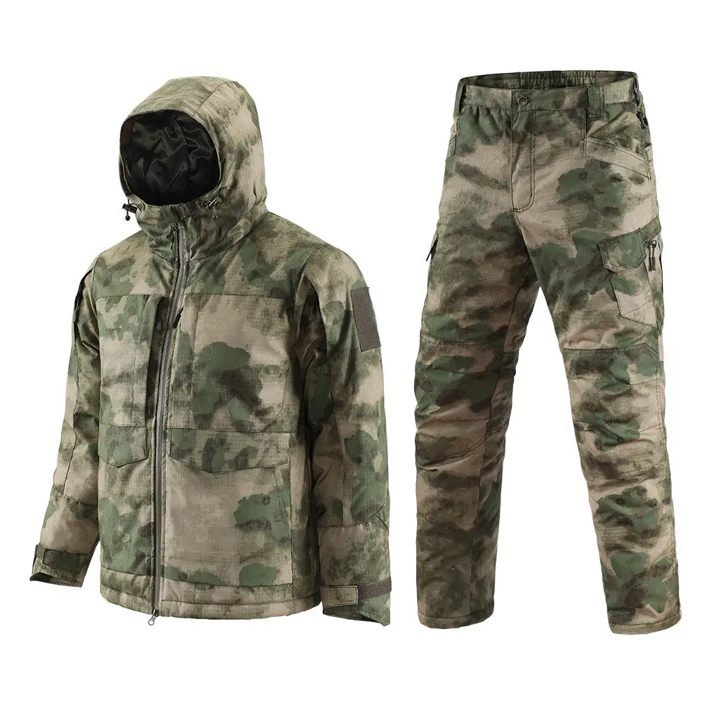 winter Mens Blue Black Green Camouflage Russian Zambia Full Tactical Combat Uniform Set For Security