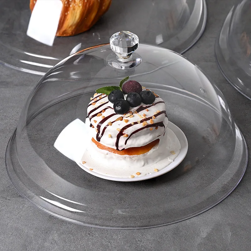 Manufacturer Transparent clear Plastic Cover Food Preserved Flavors Locker Smoky dome display for Restaurant food