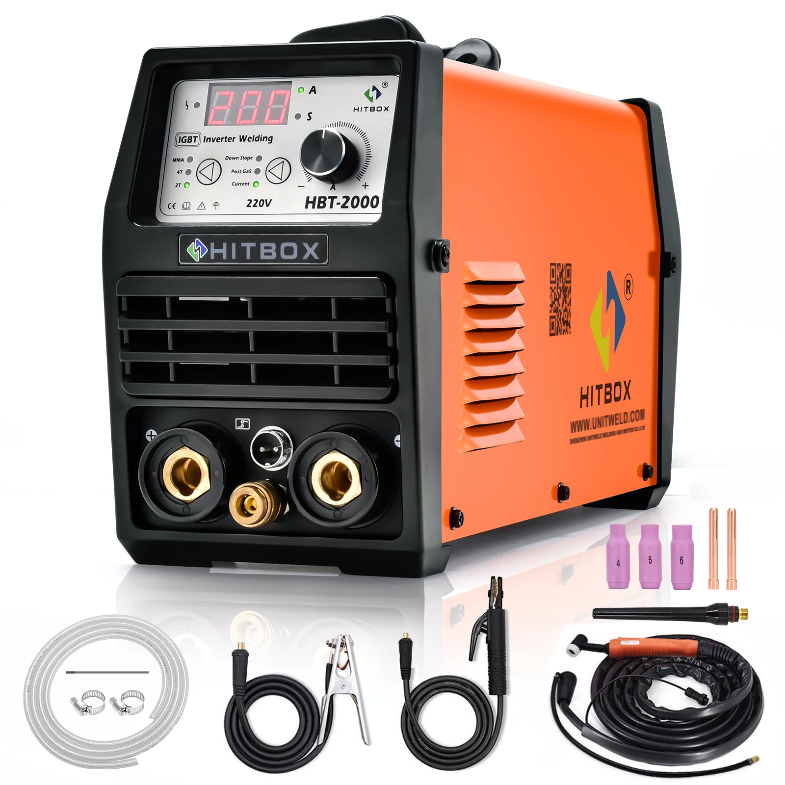HITBOX HBT2000 экологически чистый igbt 2 в 1 TIG ARC 110/220 В DC dipulse 2T 4T tig сварочный ротационный
