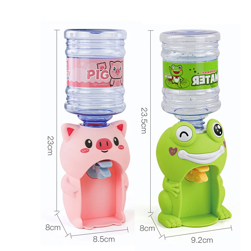 Simulation Water Dispenser Pig Frogs Corgis And Pandas Drinking Water Mini Pretend Play House Kitchen Children Toy