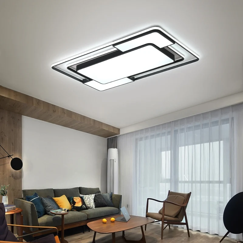 Wholesale high quality Home Remote Control Dimmable Modern Ceiling light rectangle led ceiling lamp for living room Bedroom