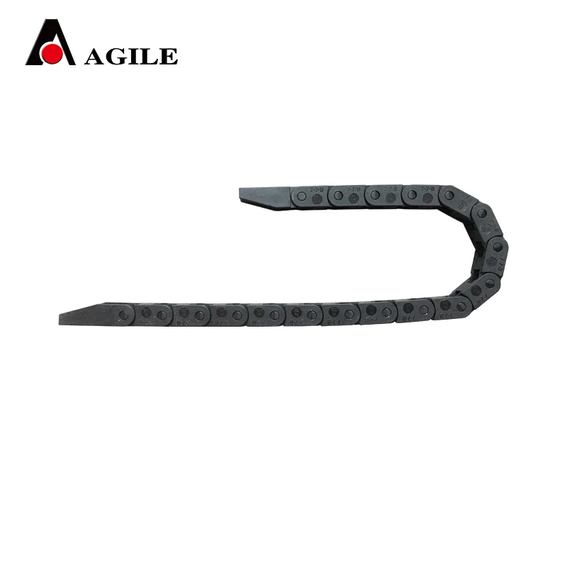 7*7 mm nylon both side bending cable chain for shoe making machine