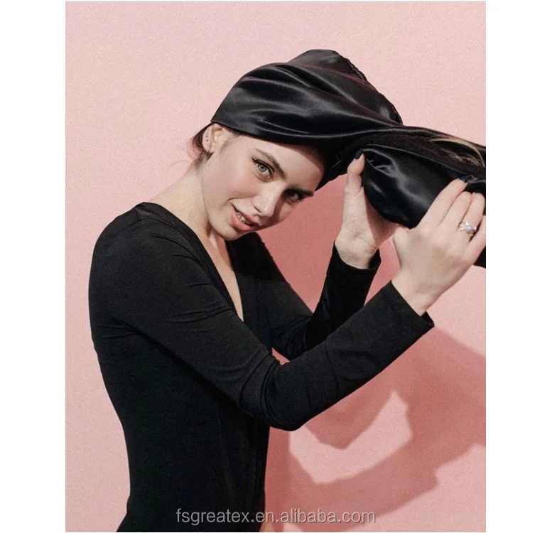 Amazon hot sale popular styles all kinds satin silk microfiber fleece custom hair wrap hair turban