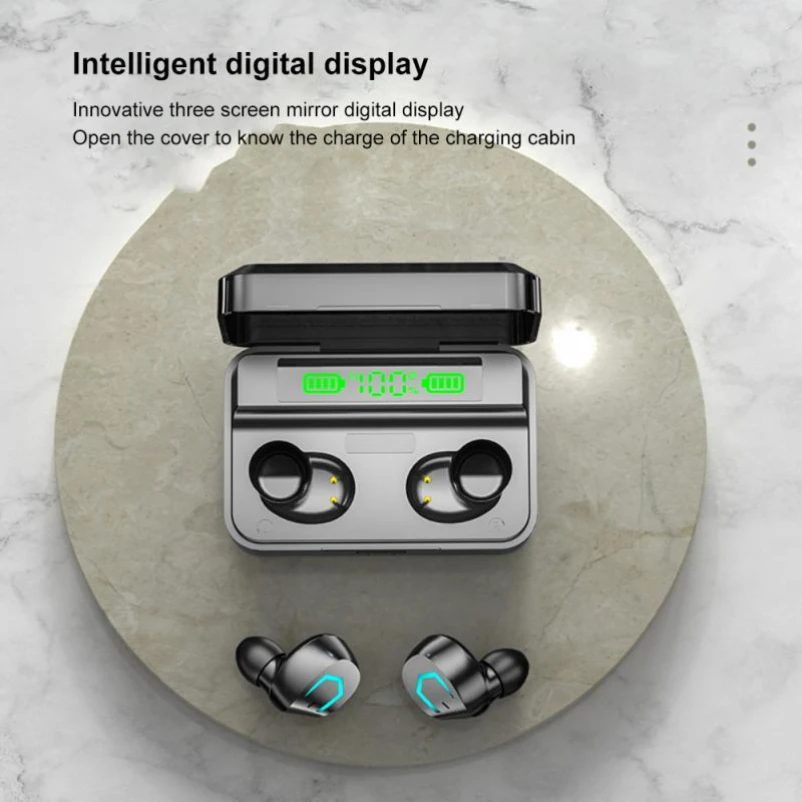 TWS Headphones Bluetooth 5.2 Earphone Wireless Headsets Charging Box 9D Stereo Sports fones de ouvido with Mic