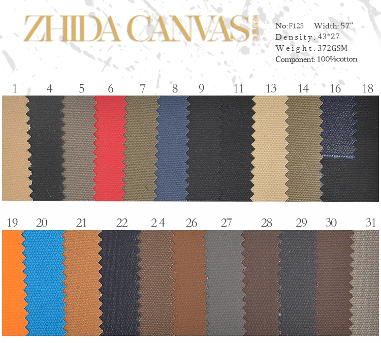 Low price 100% cotton 12oz dyed  waterproof canvas fabric with pu coating for canvas half apron