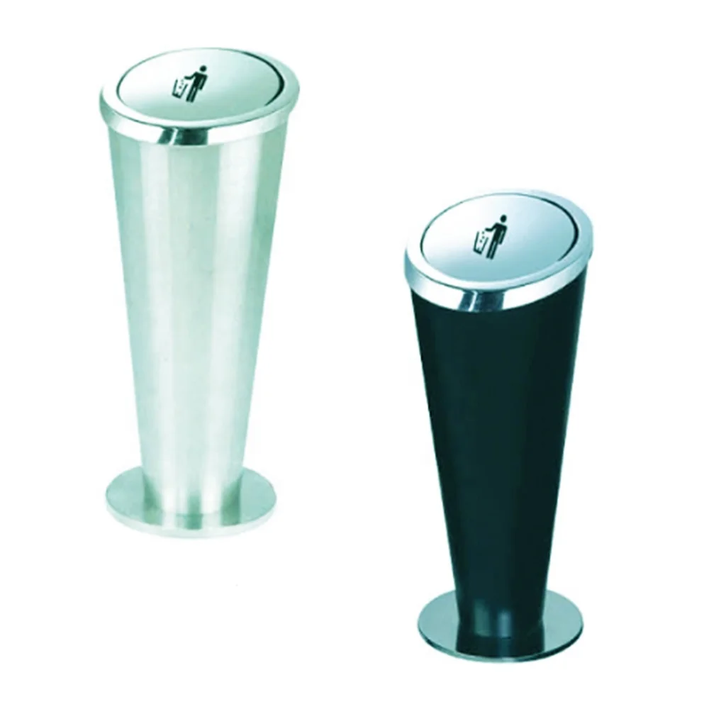 O-Cleaning Commercial Thick 15Liter Stainless Steel Self-Balance Swing Lid Trash/Garbage/Rubbish/Waste Bin/Can