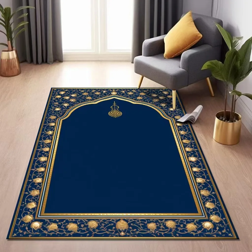 Wholesale Eid Ramadan Carpet Kneel Worship Mat Middle Eastern Carpet Portable Foldable Floor Mat Ethnic Ritual Prayer Mat