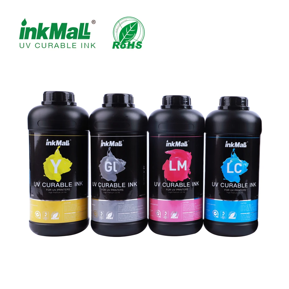 Мягкие УФ-чернила InkMall с легким запахом для печатной головки Epsn Dx 4 / 5 6/7 подходит ПП-бумаги пленка