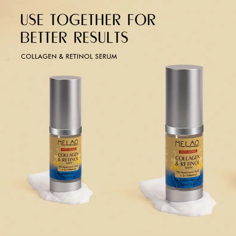 OEM/ODM MELAO Collagen Botanical Stem Cells Skincare Serum Hyaluronic Acid - Anti-aging Day & Night Retinol Face Serum