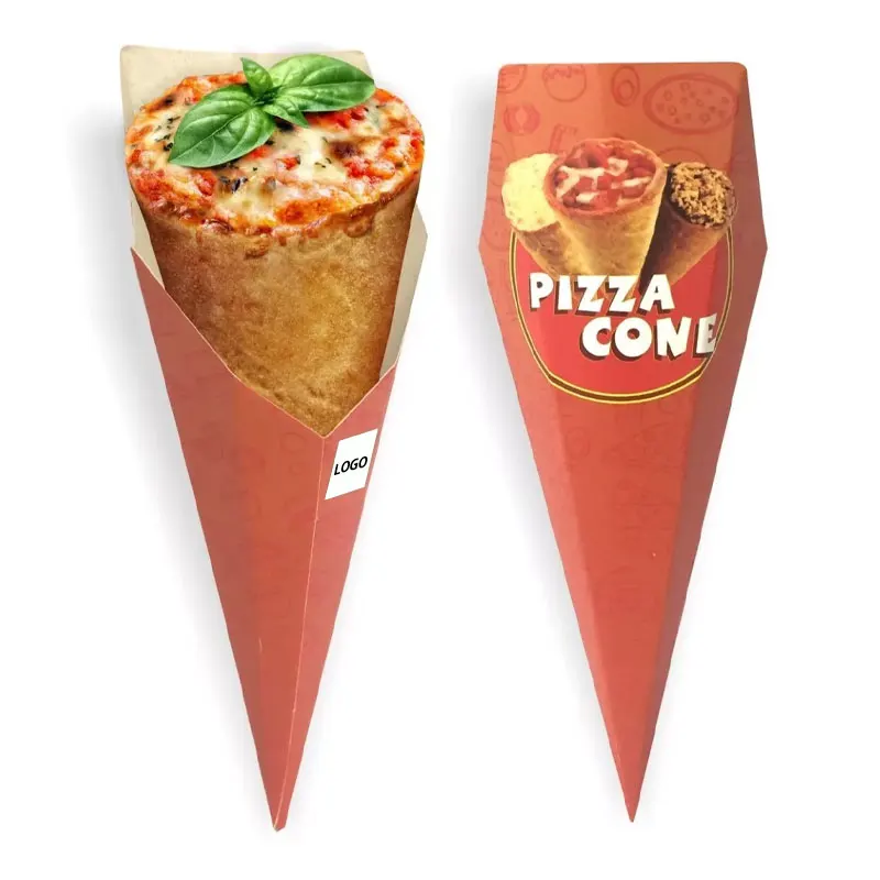 Sustainable Leakproof Durable Disposable Portable Large Medium Small Togo Paper Take Away Packaging Packaging For Pizza Cone