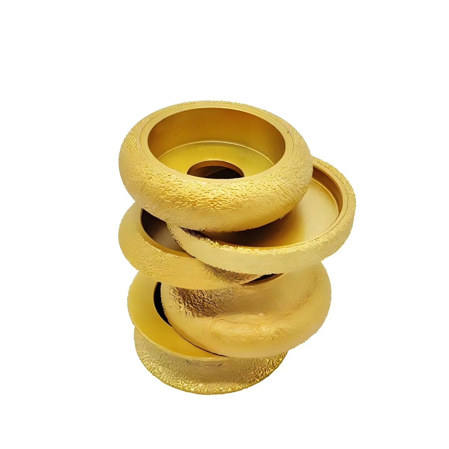 75mm Vacuum Brazed Hand Round Edge Diamond Grinding Wheel for Ceramic Marble Quartzite Granite Glass