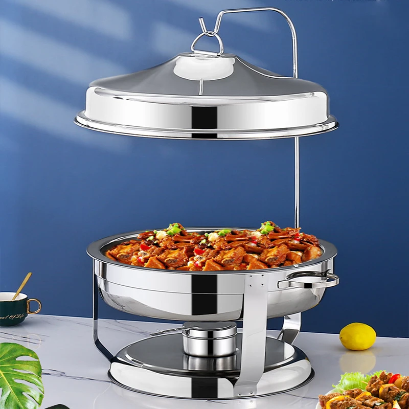 Drop Shipping  Food warm Buffet Stove Hanging Hinged Lid Gold Commercial Stainless Steel Buffet Stove