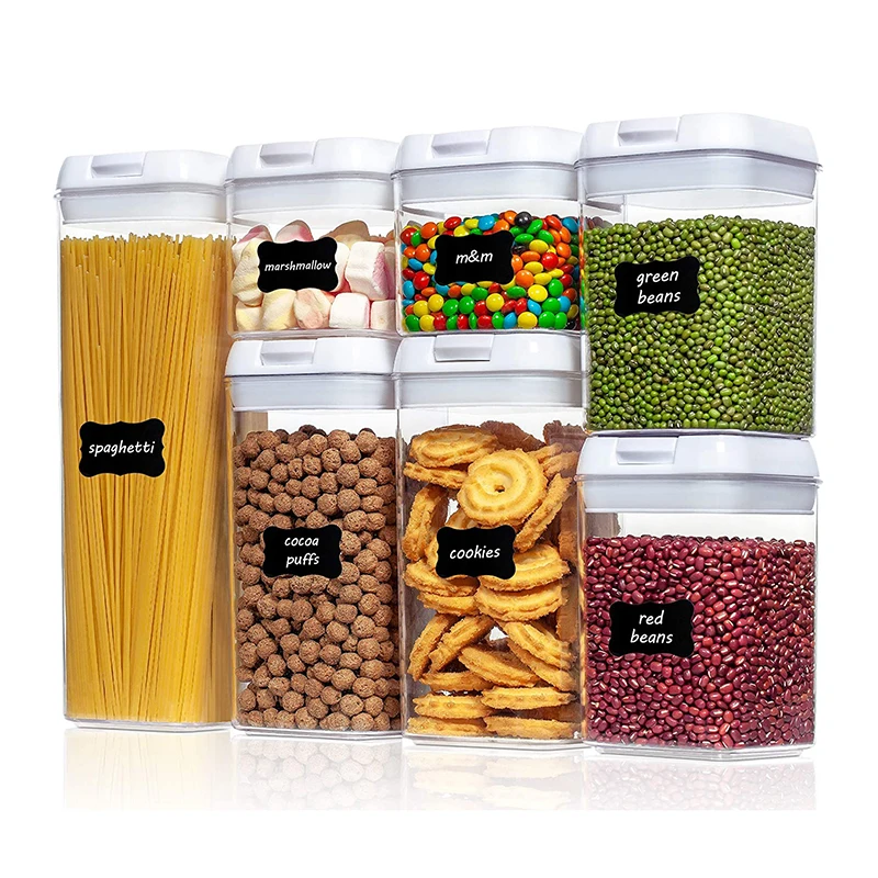 Airtight Food Storage Containers Set with Lids for Pantry Organization BPA Free Kitchen Canisters for Cereal Rice Flour