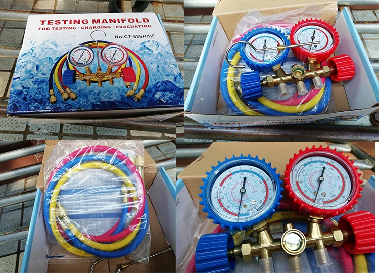 Cheap refrigerant single manifold tool high or low pressure gauge set R22   R12  R502