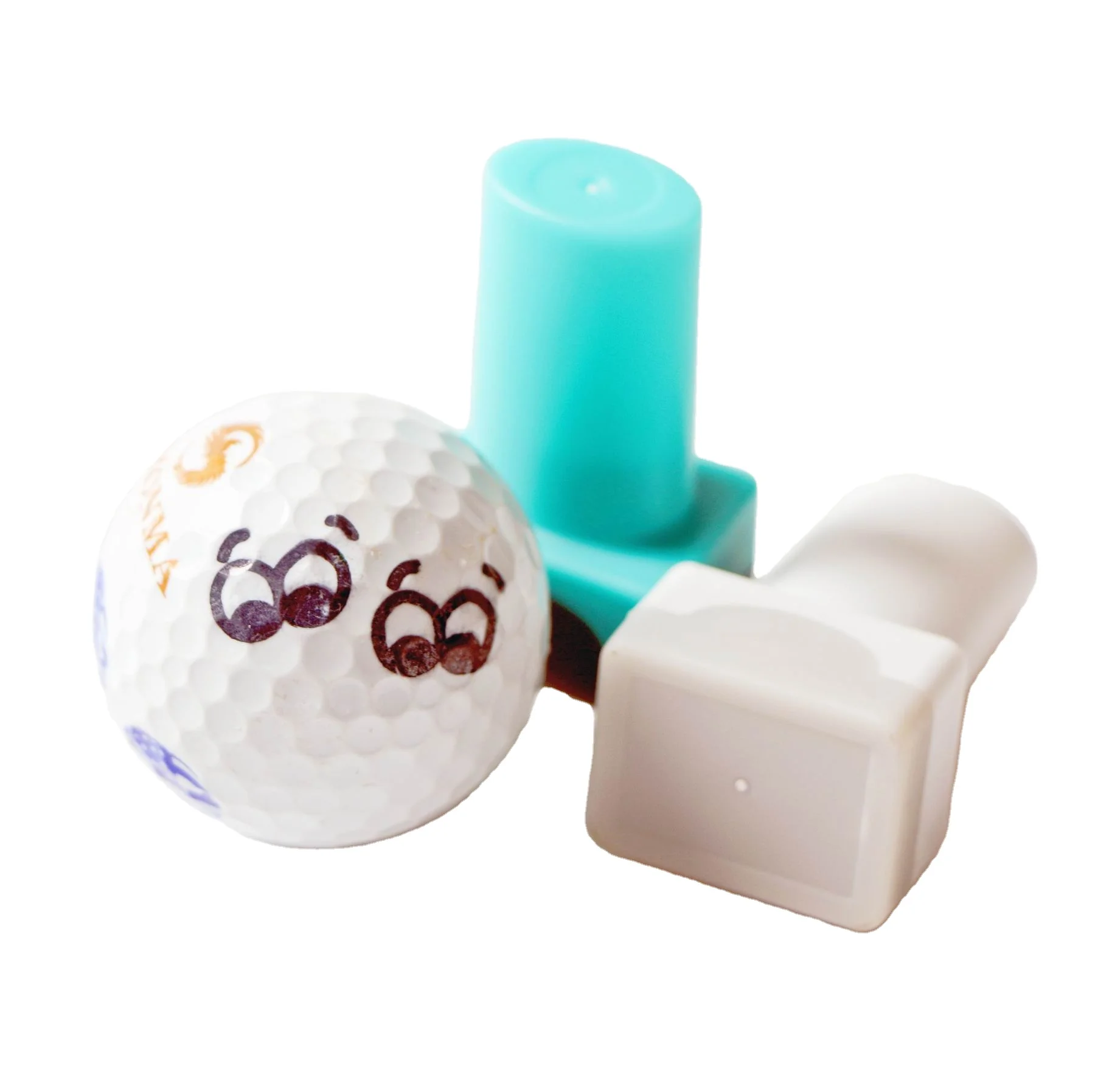 Large mark golf ball stampers create quick drying and smudge -free impressions