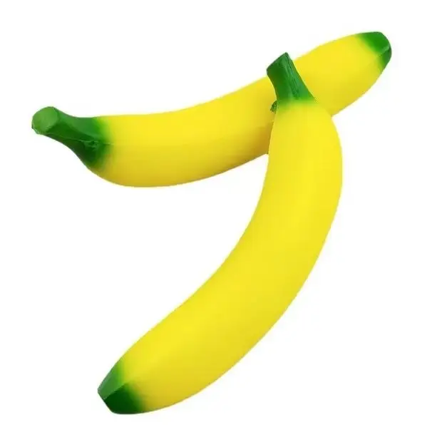 Jincan Wholesale squishy pu anti Banana stress ball Squishies Slow Rising Jumbo Fruit Banana squishy toy
