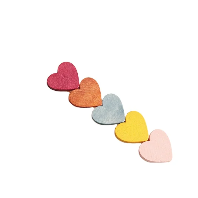 Wholesale Fashion Heart Wood Girls Children Hairpins Hair Clips for Woman Barrettes Hair Accessories Jewelry Gift