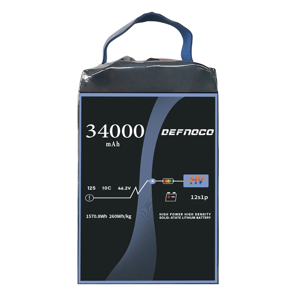 Заводская 260wh/кг высокоплотная полутвердотельная Липовая батарея 34000mah 34Ah 6S 12S 14S 23 1 V для UAV/Industry/VTOL/Wash/drone