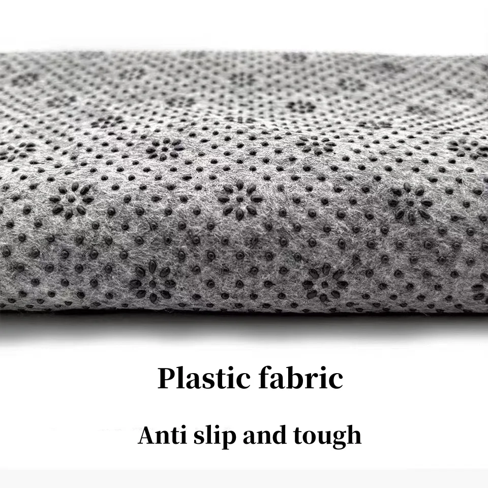 Fabric Cotton Polyester double-strand monks rug grey 1m*1m Anti-slip cloth tufting cloth backing fabric with marking line