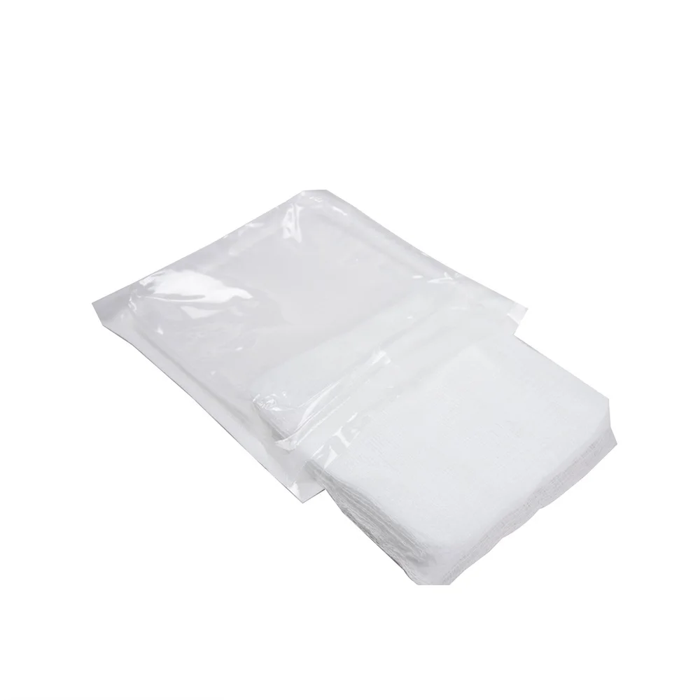 Hot Sell Gauze Swab 4ply 16ply X-ray Thread Non Sterile Medical Folding Dental Adhesive Surgical Pad Sponge 40 cm x 40 cm 10x10