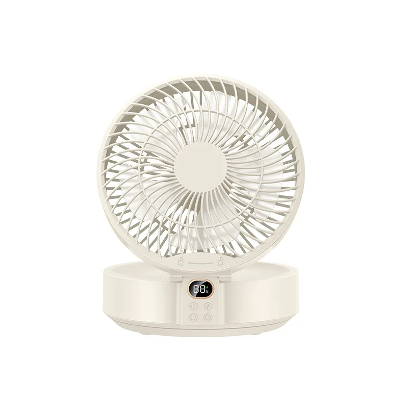 Fashion Wall Mounted Fans With Remote Control Home Atmosphere Light Small Fan Folding 450 Degrees Desktop Electric Fan