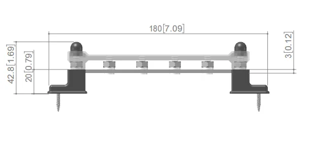 Nekeke Bus Bar Power Terminal Blocks Negative M6  Positive Power Distribution Bus bar with cover