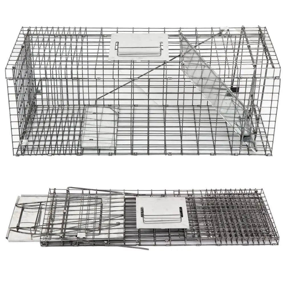 42' Live Animal Trap Cage Humane Cage Catch Metal Steel with Handle, Release Rats Mouse Mice Rodents Squirrels