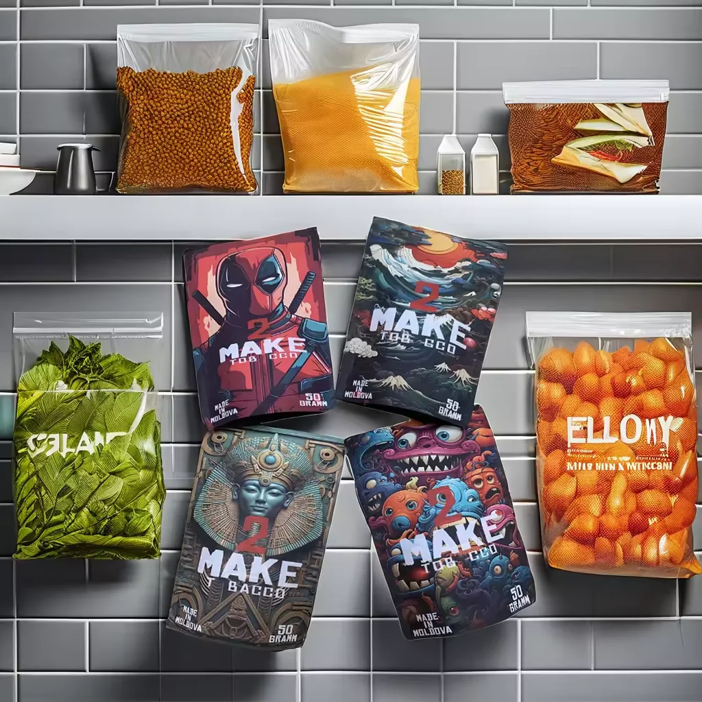 Factory Wholesale Customizable PE Ziplock Bags Flat Bottom Stand-Up Pouch with Zipper Top for Food Packaging for Liquids