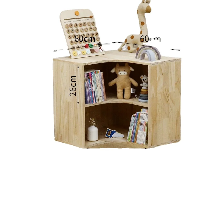 Bookcase Bookshelves Display Book Cabinet Storage Wooden Bookshelf Small Spaces Storage Shelf Two layers